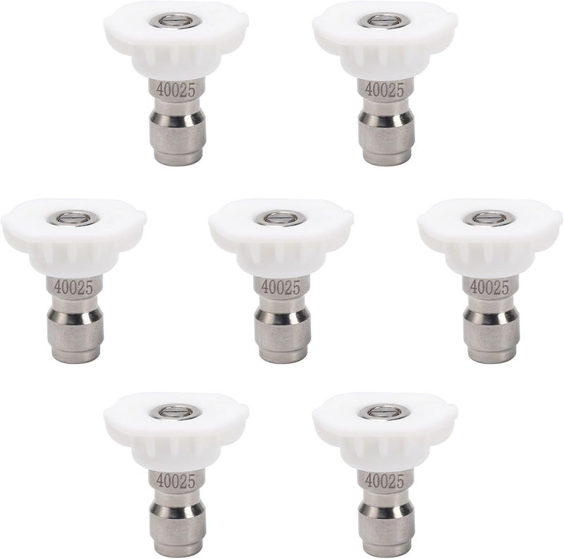 VIPRUSH Pressure Washer Tips, 7 Pack Power Washer Nozzle Tips, 40 Degree White, 1/4 Inch Quick Connect, 4000 PSI - Image 1
